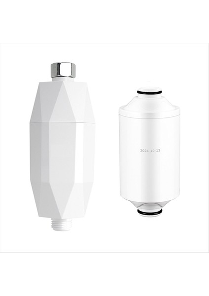 Yağmur Duş Başlığı Ön Filtre Klor Çıkarma Su Yumuşiği Saç Yumuşatıcı Banyo Aksesuarları 1set (Yurt Dışından)