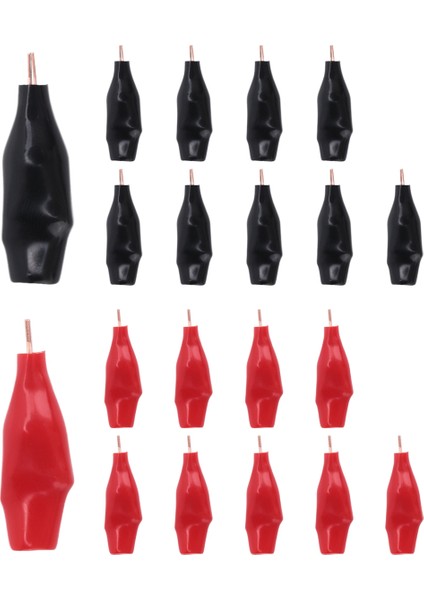 20 Mini Dişsiz Timsah Test Klipleri, Katı Bakır Klipsler Elektrik, 5AMP Lehim Için Koruyucu Yalıtım Kapağı (Yurt Dışından)