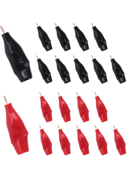 20 Mini Dişsiz Timsah Test Klipleri, Katı Bakır Klipsler Elektrik, 5AMP Lehim Için Koruyucu Yalıtım Kapağı (Yurt Dışından) fiyatları
