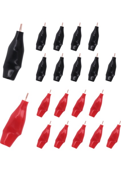 20 Mini Dişsiz Timsah Test Klipleri, Katı Bakır Klipsler Elektrik, 5AMP Lehim Için Koruyucu Yalıtım Kapağı (Yurt Dışından) modelleri