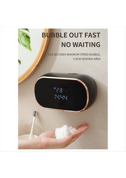 Sensör Sabun Dağıtıcı Otomatik Köpük El Yıkama Dağıtıcı Duvar Montaj Sıvı Sabun Dağıtıcı Banyo Mutfak Beyaz (Yurt Dışından)