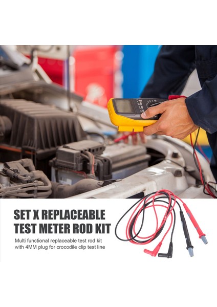 Test Ölçer Kiti JT8043 Çok Fonksiyonlu Çok Parçalı Değiştirilebilir Test Ölçer Çubuk Kiti 4mm Timsah Klipsine Fiş Test Uçları (Yurt Dışından) fırsatları