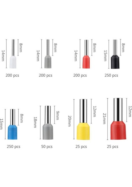 Tel Ferrules Konnektör Terminalleri Kiti 1200 Pcs Çeşitlilik Ferül Tel Konektör Kiti Yalıtımlı Kordon Pimi Uç (Yurt Dışından) indirimleri