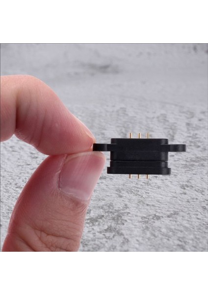 20 Çift 3pin Yaylı Yüklü Manyetik Pogo Pim Konnektörü 3 Konumlar Mıknatıslar Perdeden 2.3 mm Deliklerden Erkek Kadın Probu (Yurt Dışından)
