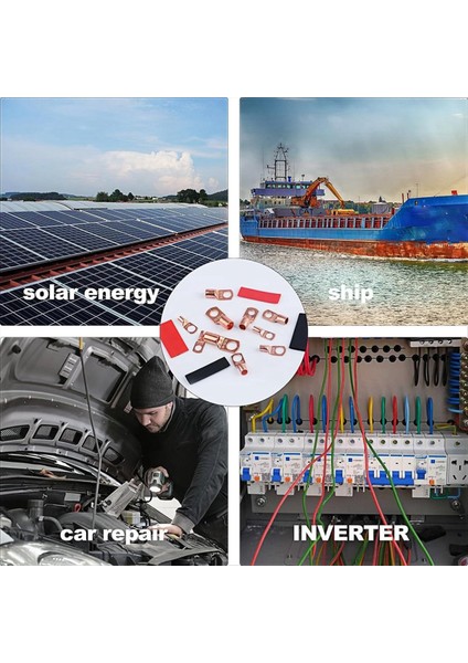 Pil Kablosu Uçları, 150PCS Bakır Kablo Tel Pabuçları, Awg 2 4 6 8 10 12 Gauge Tel Konektörleri, Pil Terminal Konektörleri (Yurt Dışından) indirimleri