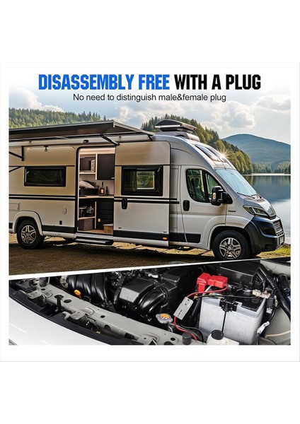 2pcs Electric Forklift Şarj Tapası Kablosu O Halka Pil Bağlantı Hızlı Konektör 50A 8AWG Konektör Hattı (Yurt Dışından) fırsatları