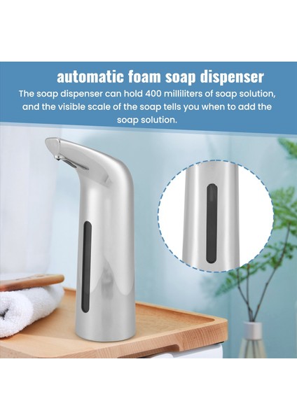 Otomatik Sabun Dispenser Dokunsuz 400ML, Otomatik Sensör Sabunu Dispenser, Mutfak Banyo Otel Için Bulaşık Sabunu Dispenser (Yurt Dışından) fırsatları