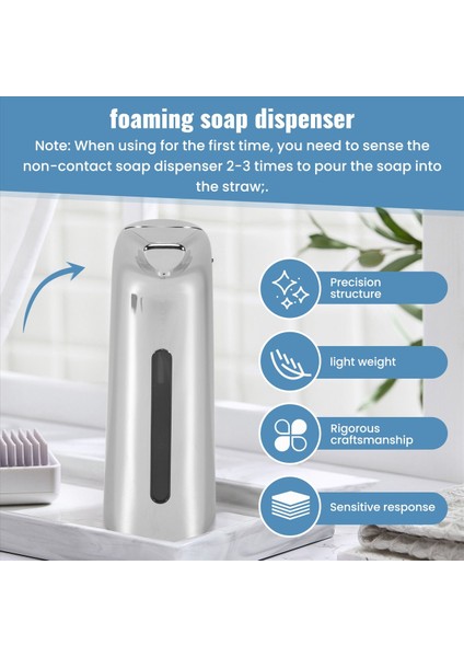 Otomatik Sabun Dispenser Dokunsuz 400ML, Otomatik Sensör Sabunu Dispenser, Mutfak Banyo Otel Için Bulaşık Sabunu Dispenser (Yurt Dışından) indirimleri