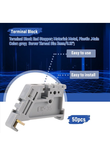 50PCS 35MM Dın Ray Terminal Blok En Uç Tıpa Montaj Klipsleri (Yurt Dışından) fırsatları