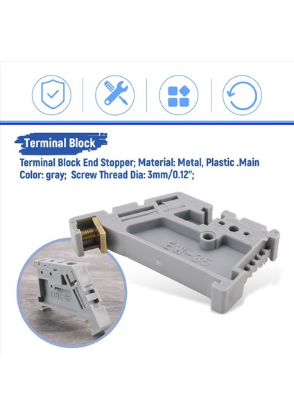50PCS 35MM Dın Ray Terminal Blok En Uç Tıpa Montaj Klipsleri (Yurt Dışından) indirimleri
