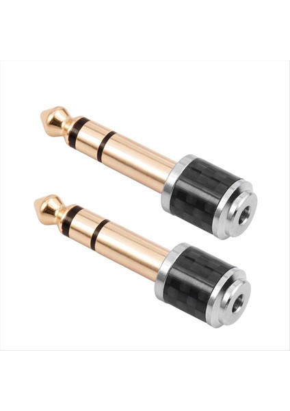 6.35MM Erkek - 3,5mm Dişi Jack Fiş Mini Ses Adaptörü Kulaklık Mikrofon Konnektörü Aux Kablo Adaptörü (Yurt Dışından)