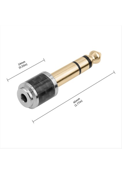 6.35MM Erkek - 3,5mm Dişi Jack Fiş Mini Ses Adaptörü Kulaklık Mikrofon Konnektörü Aux Kablo Adaptörü (Yurt Dışından) fırsatları