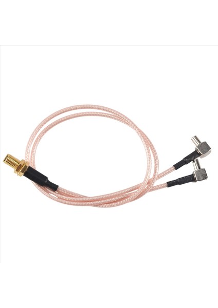 Sma Dişi Tip 2 x Ts9 Erkek / Crc9 Erkek Konnektör Ayırtıcı Birleştirici Pigtail Kablosu Rg 316 30CM Altın (Yurt Dışından)