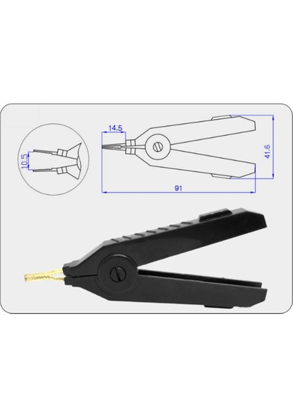 2pcs/set Lcr Kaplamalı Bakır Timsah Klipsi Kelvin Dört Klip Duckbill Clips (Yurt Dışından) fiyatları