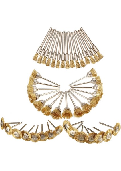 45PCS Bakır Tel Fırça Tekerlek Zımparalama Aksesuarları Döner Öğütücü Aletler Için (Yurt Dışından)