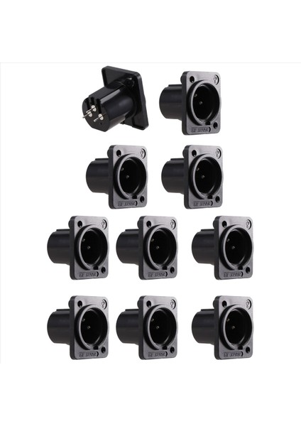 Xlr Erkek Fiş Düz Terminal Panel Monte Konektör 10 Parçası (Yurt Dışından) modelleri
