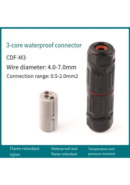10PCS IP68 Elektrikli Su Geçirmez Konektör Kablosu 3 Pin Dış Mekan Sert Tel Hızlı Itme Iletken Terminal Konnektörü (Yurt Dışından) fiyatları