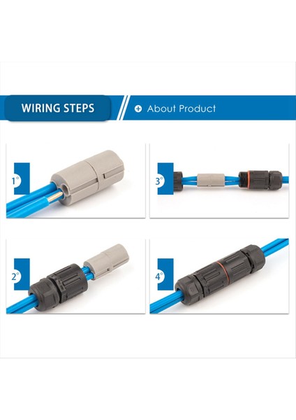 10PCS IP68 Elektrikli Su Geçirmez Konektör Kablosu 3 Pin Dış Mekan Sert Tel Hızlı Itme Iletken Terminal Konnektörü (Yurt Dışından) modelleri