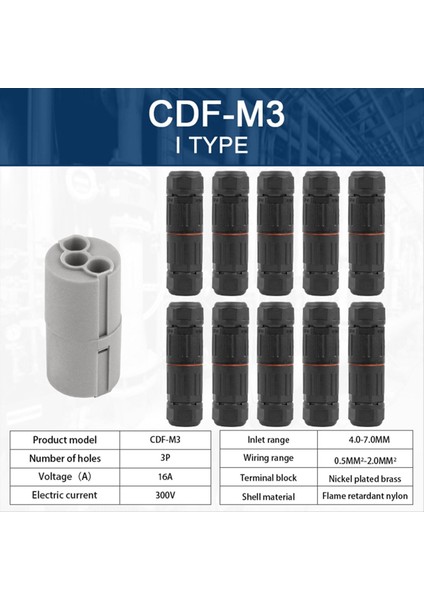 10PCS IP68 Elektrikli Su Geçirmez Konektör Kablosu 3 Pin Dış Mekan Sert Tel Hızlı Itme Iletken Terminal Konnektörü (Yurt Dışından) fırsatları