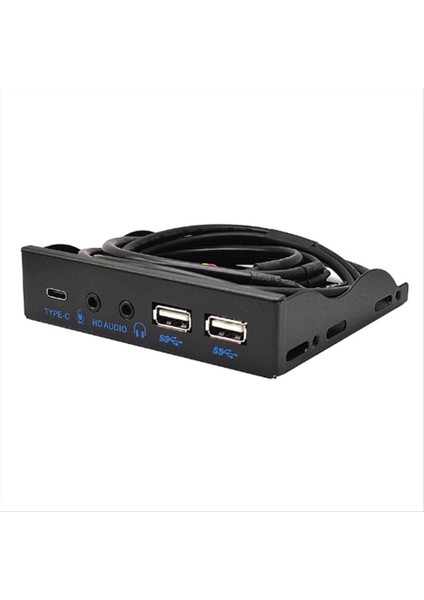 Pc Için USB Ön Panel Usb3.2 Gen2 10GBPS Tip C + 19PIN 2port Usb3.0 Hub + Hd Ses 3.5mm Kulaklık Mikrofonu (Yurt Dışından) fırsatları