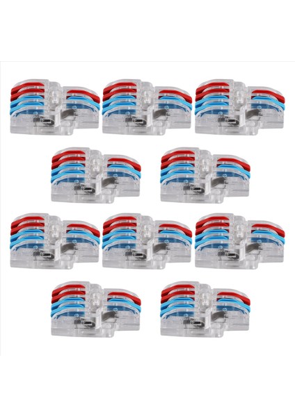 10 Pcs Terminal Bağlantısı Kelepçe Seti, Tel Konektör, Hızlı Kompakt Kablo Konnektörü NC-422 Şeffaf (Yurt Dışından) fiyatları