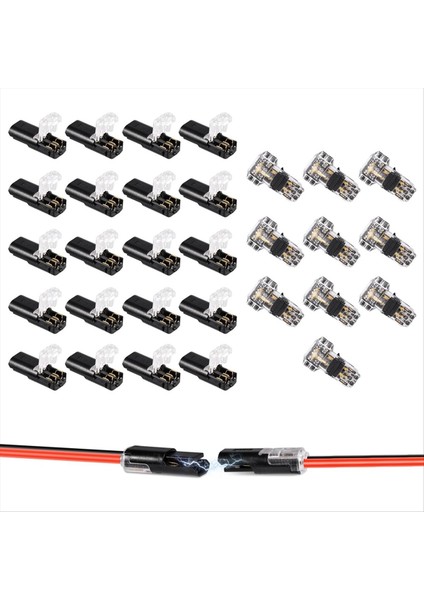 30 Adet Düşük Voltajlı Tel Konektörler, Takılabilir LED Tel Konektörleri 3 ve 2 Pin Yollu Konektörler LED Şerit Konektörleri (Yurt Dışından)