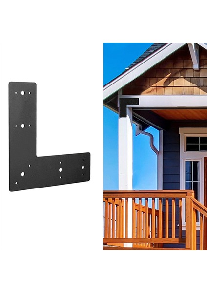 Sağ Açılı Braket 2 Adet, Tamir Plakası Düz Düz Çelik L Şekil Braketi, Siyah Toz Boya Kiriş Konektörlerine Direk (Yurt Dışından) fiyatları