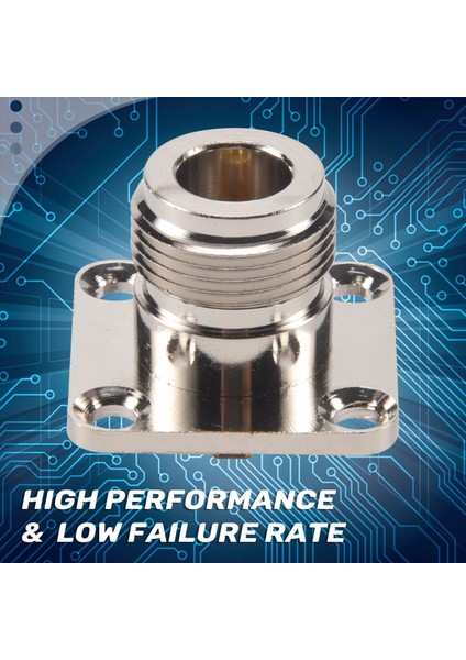 N Tip Kadın Jack Rf Coax Konnektörü 4 Delikli Panel Montaj Lehim Kupası, Gümüş (Yurt Dışından) indirimleri