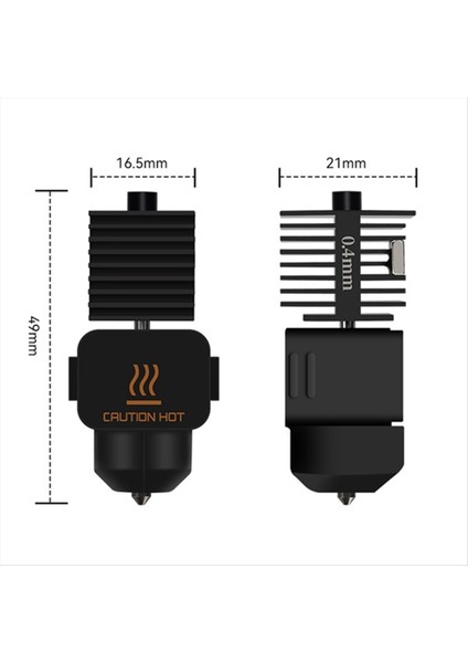 Bambu Laboratuar A1/a1 0.4mm Mini Hızlı Hızlı Sıcak Uç Montaj Sertleştirilmiş Çelik Nozul 3D Yazıcı Parçaları (Yurt Dışından) fırsatları