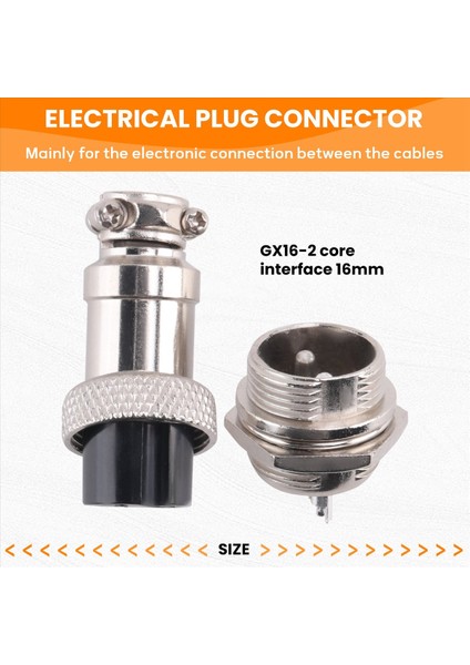 GX16 Havacılık Konnektörü 2 Pimli 400V Vidalı Tip Erkek ve Kadın Butt Kablosu Konnektörü Havacılık Fiş Soket Konnektörü (Yurt Dışından) fırsatları