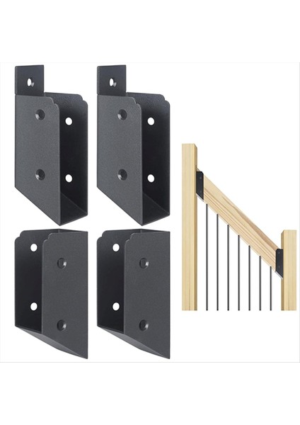 Paslanmaz Çelik 2 x 4 Inç (Aslında 1 ½ x 3 ½inch) Güverte Korkuluk, Küpeşte, Ahır ve Işın Ucu Için Güverte Korkuluk Konnektörü, C (Yurt Dışından) fiyatları