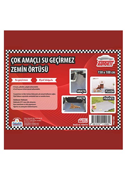 Çok Amaçlı Su Geçirmez Zemin Örtüsü 150X100 cm (2 Adet)