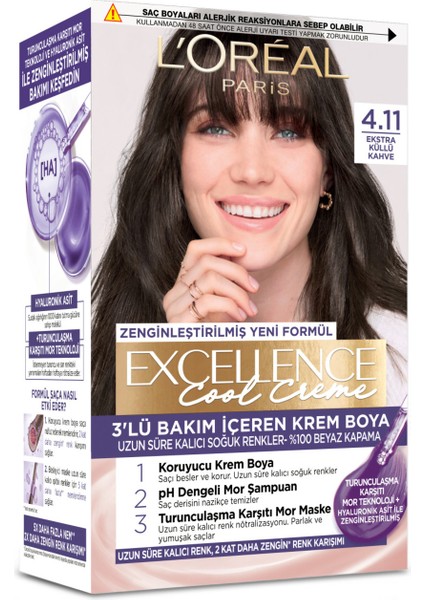 Excellence Cool Creme 4.11 Ekstra Küllü Kahve 192 ml