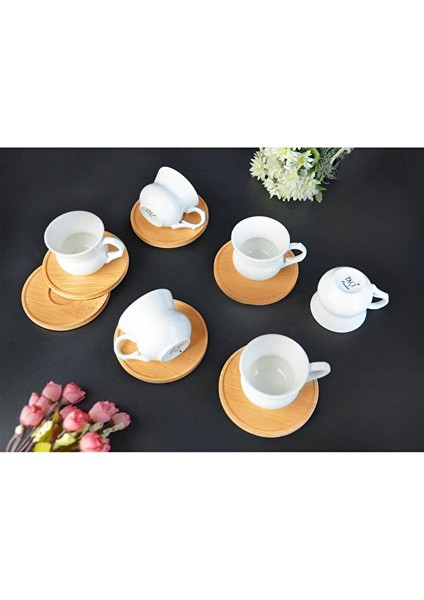Kahve Fincan Seti 6lı Bambu Altlık (5 Adet)