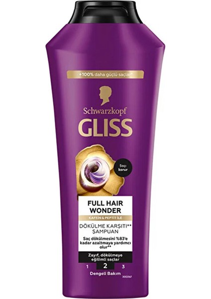 Glıss Şampuan 400 ml Full Hair Wonder (4 Adet) fiyatları