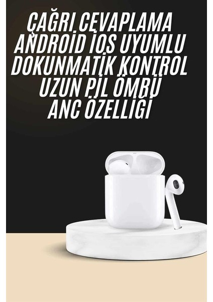 2. Nesil Bluetooth Android ve Ios Uyumlu Kablosuz Kulaklık Çağrı Cevaplama