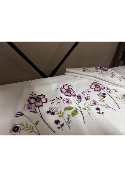 Çiçek Kabartmalı 1 Adet Büyük 1 Adet Küçük El Yüz Havlusu fiyatları