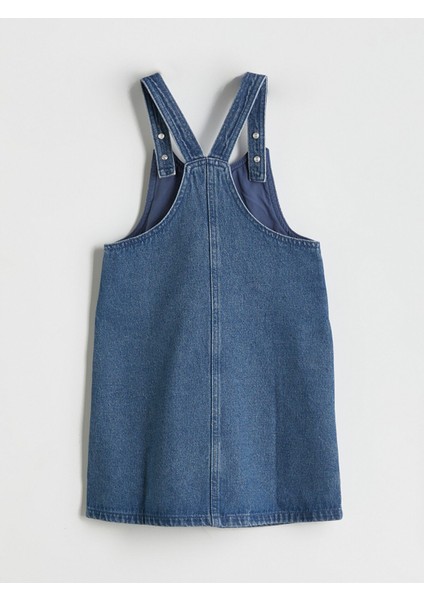 Yeni Sezon Minnie Mouse Nakışlı Kız Çocuk Jean Salopet Elbise modelleri