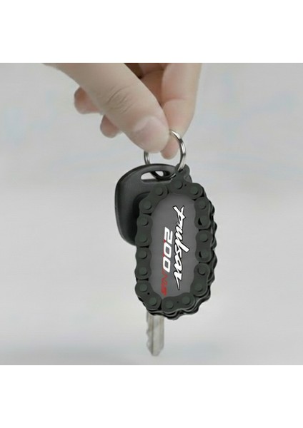 Pulsar NS200 Logolu Özel Tasarım Lastik Detaylı Motosiklet Anahtarlığı