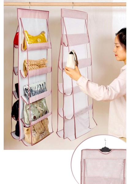 10 Gözlü Çanta Askılığı Dolap Içi Düzenleyici Organizer Askılı Çantalık fiyatları