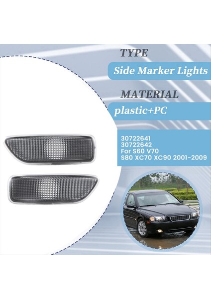 1paır Araç Yan Işaretçi Işığı 30722641 Volvo S60 V70 S80 (Yurt Dışından) indirimleri