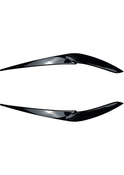 Bmw- X5 G05 X6 G06 2019 2020 2021 2022 Parlak Siyah Ön Far Lambası Kapağı Şeridi Kaş Trim Sticker (Yurt Dışından)