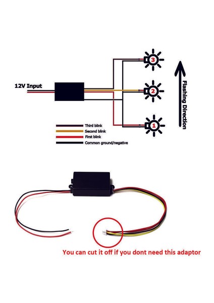 Araba Dönüş Sinyali Işığı 3 Adım Sıralı Kovalamaca Flaş Modülü Kutuları (Yurt Dışından) modelleri