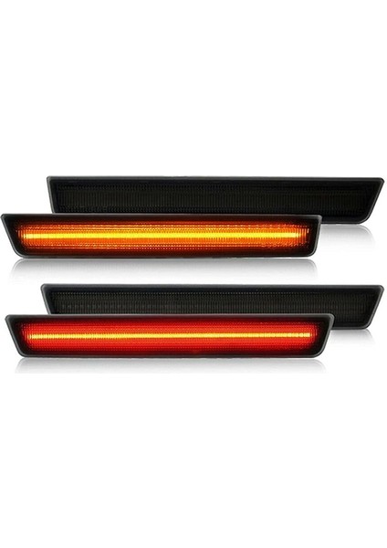 Amber Kırmızı LED Yan Işaretçi Dodge Challenger Için Işık 2015-2021 Duman Lens LED Yan Işaretli Işıklar Kiti (Yurt Dışından) fırsatları