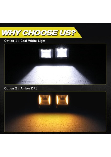 Araba 2inch Off-Road Kamyonu Için Yüksek Güç Spot Işığı Motosiklet Utv Atv 2inch Gündüz Küçük Işık E-Mark E24 (Yurt Dışından) fırsatları