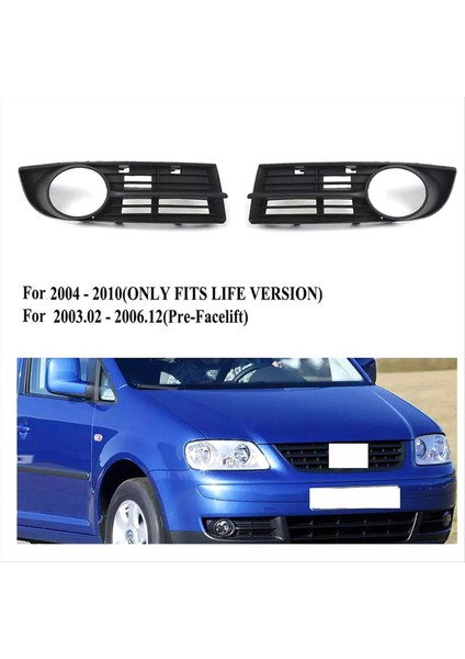 Sol Sağ Ön Tampon Sis Işık Kapağı Çerçevesi Sis Lambası Izgara 1T0853665A 1T0853666A Vw Touran 03-06 (Yurt Dışından)