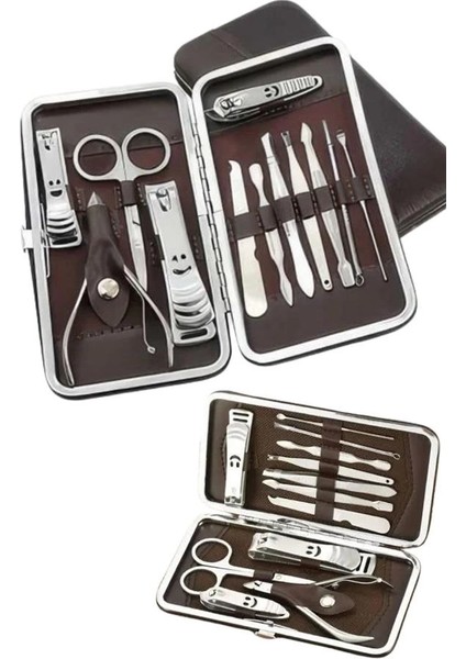 12 Parça Manikür Pedikür Seti Tırnak Bakımı Nasır Temizleme El Ayak Bakımı