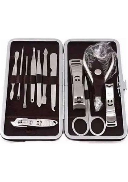 12 Parça Manikür Pedikür Seti Tırnak Bakımı Nasır Temizleme El Ayak Bakımı modelleri