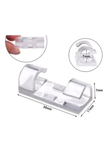 Kablo Sabitleyici Klips Seti 20 Adet