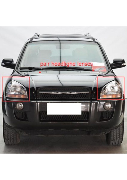 2 Adet Far Lens Kapağı 2 Adet Arka Cam Cam Asansör Hyundai Tucson 2005-2009 Için Şok Dikişlerini (Yurt Dışından) fiyatları